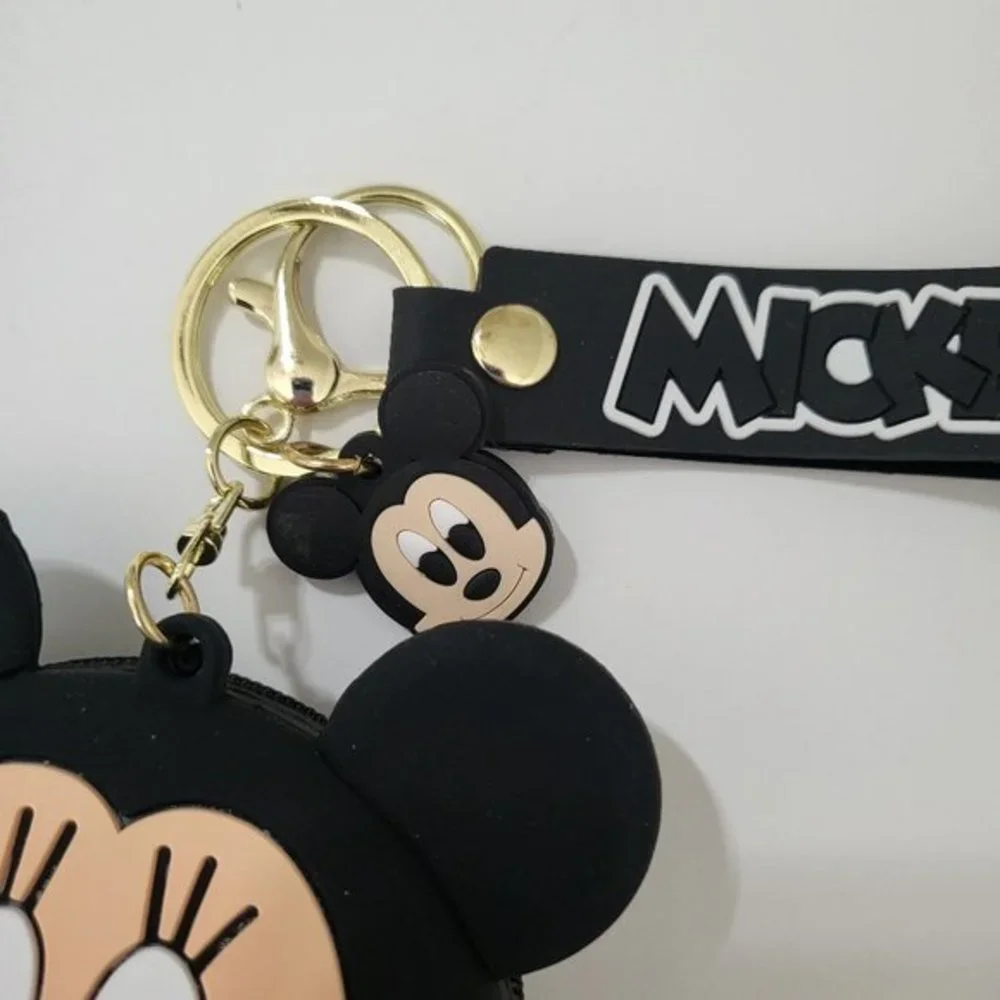 Disney Mickey Mouse Keychain‎ PVC Coin Purse Key Charm